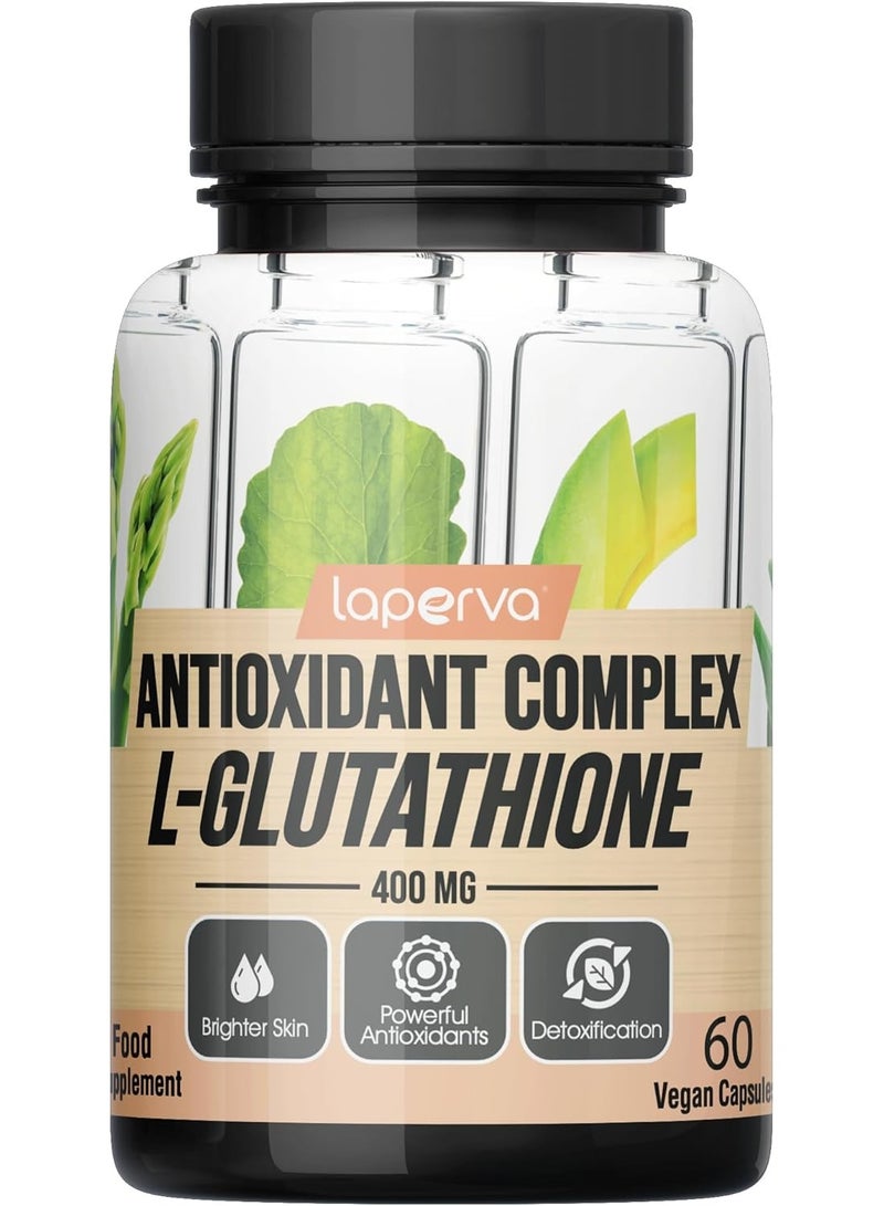 Laperva Antioxidant Complex L Glutathione, 60 Veggie Capsules, 400 mg - Image 1